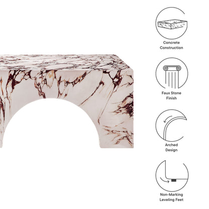 Valen Arched Concrete Coffee Table For the Patio