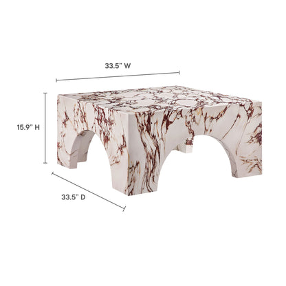 Valen Arched Concrete Coffee Table For the Patio