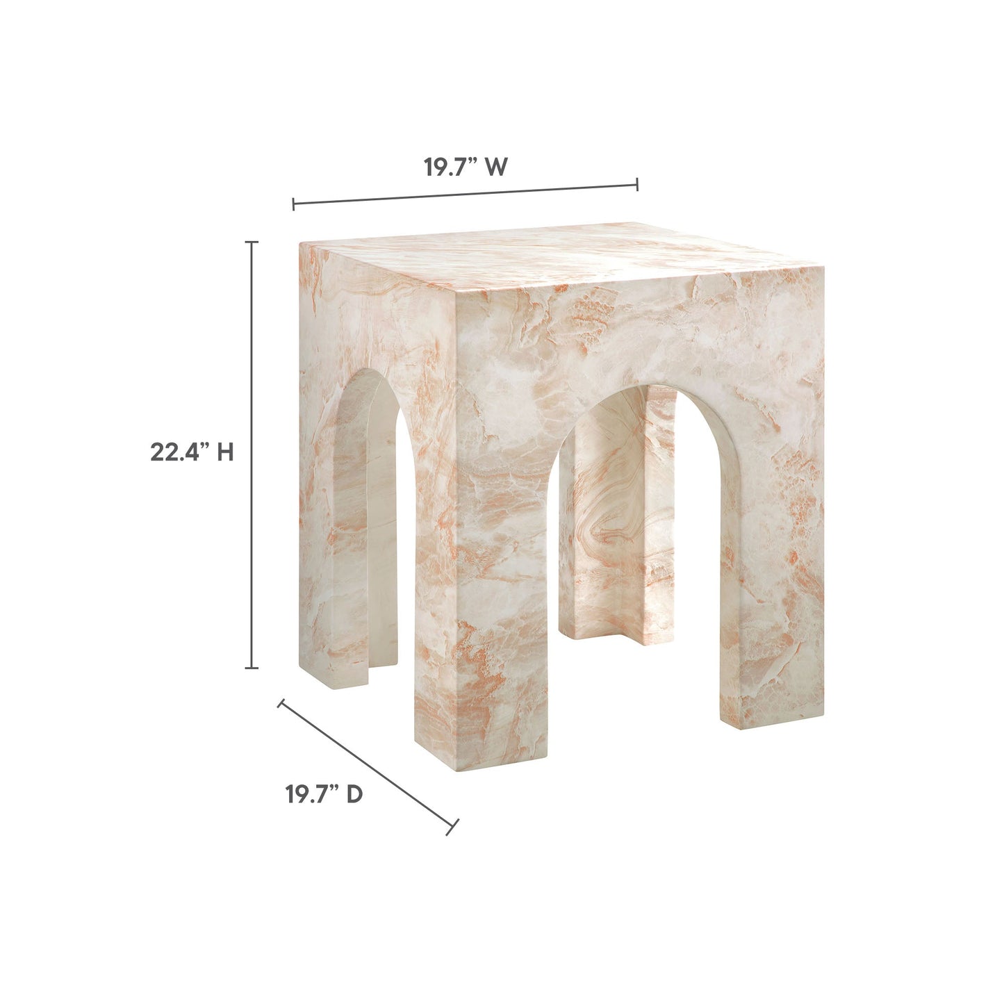 Valen Square Concrete Side Table by Modway