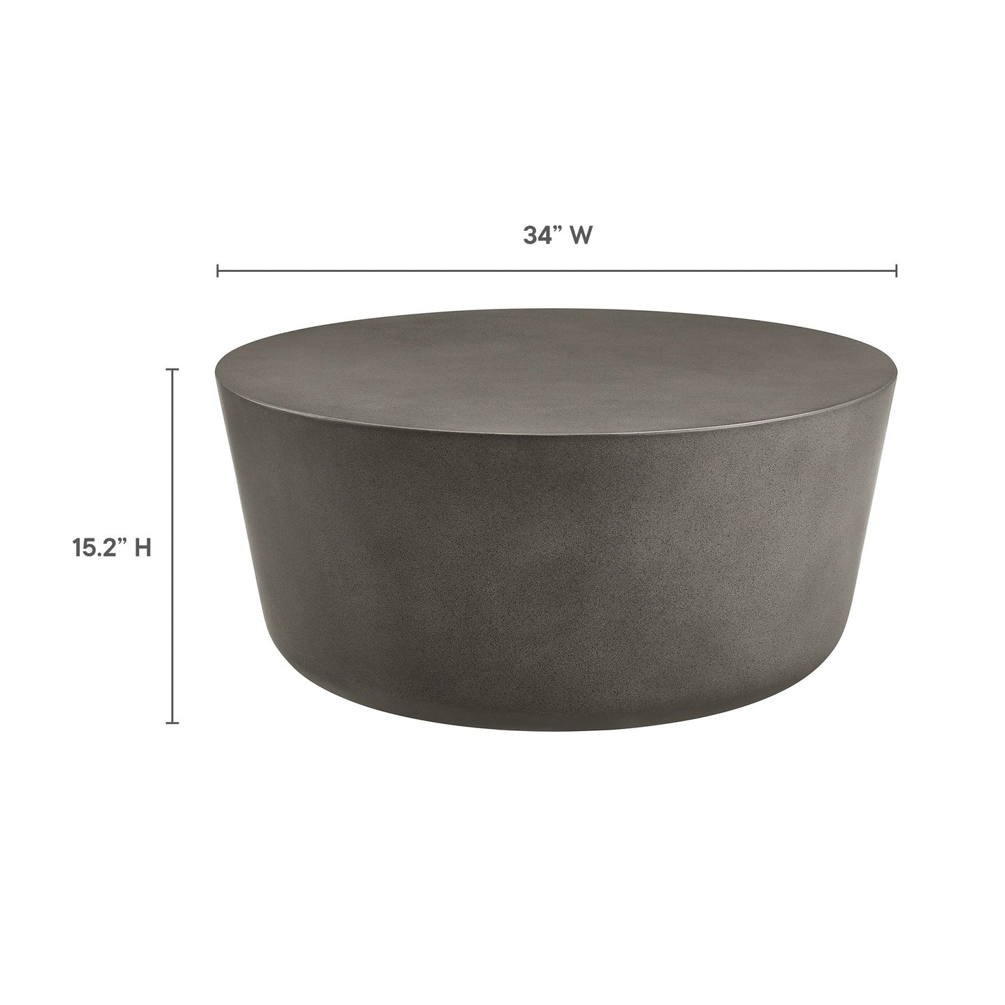 Brion Indoor and Outdoor Concrete Coffee Table
