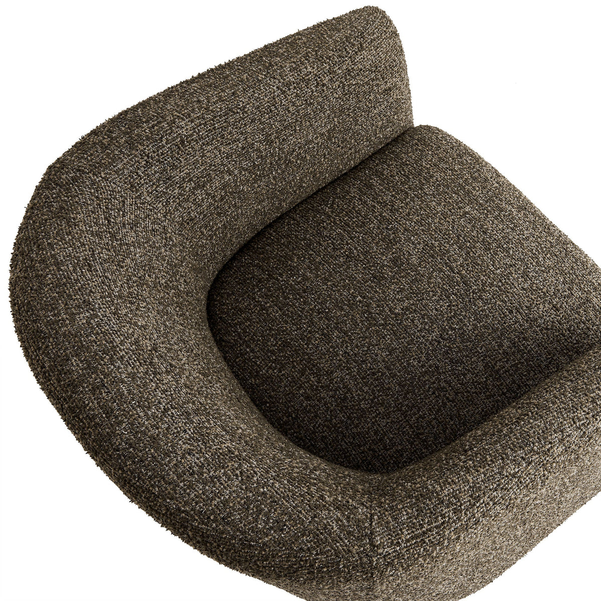 Muse Boucle Fabric Barrel Accent Chair Modway brown textured upholstery close-up on Tampa Home & Garden Store