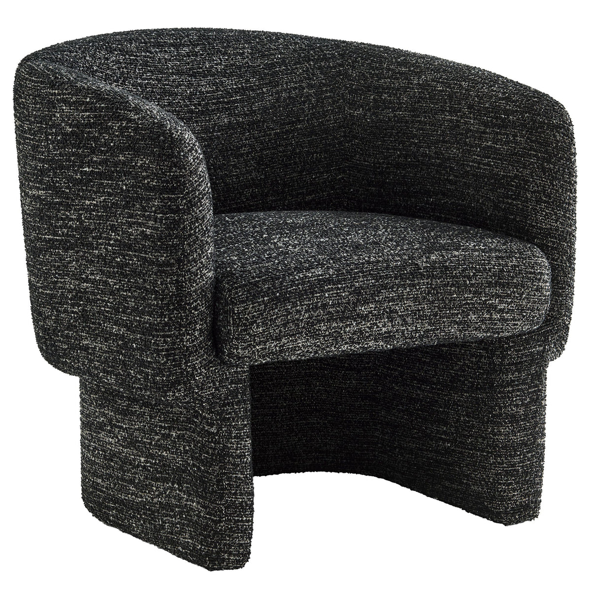 Muse Boucle Fabric Barrel Accent Chair by Modway, charcoal boucle upholstery on Tampa Home & Garden Store