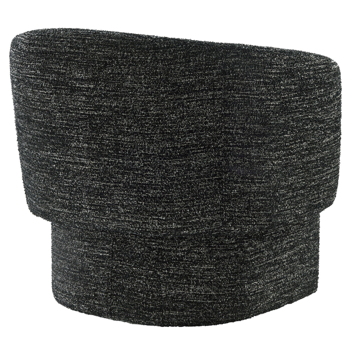 Muse Boucle Fabric Barrel Accent Chair in dark charcoal textured boucle on Tampa Home & Garden Store