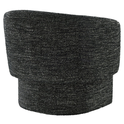 Muse Boucle Fabric Barrel Accent Chair in dark charcoal textured boucle on Tampa Home & Garden Store