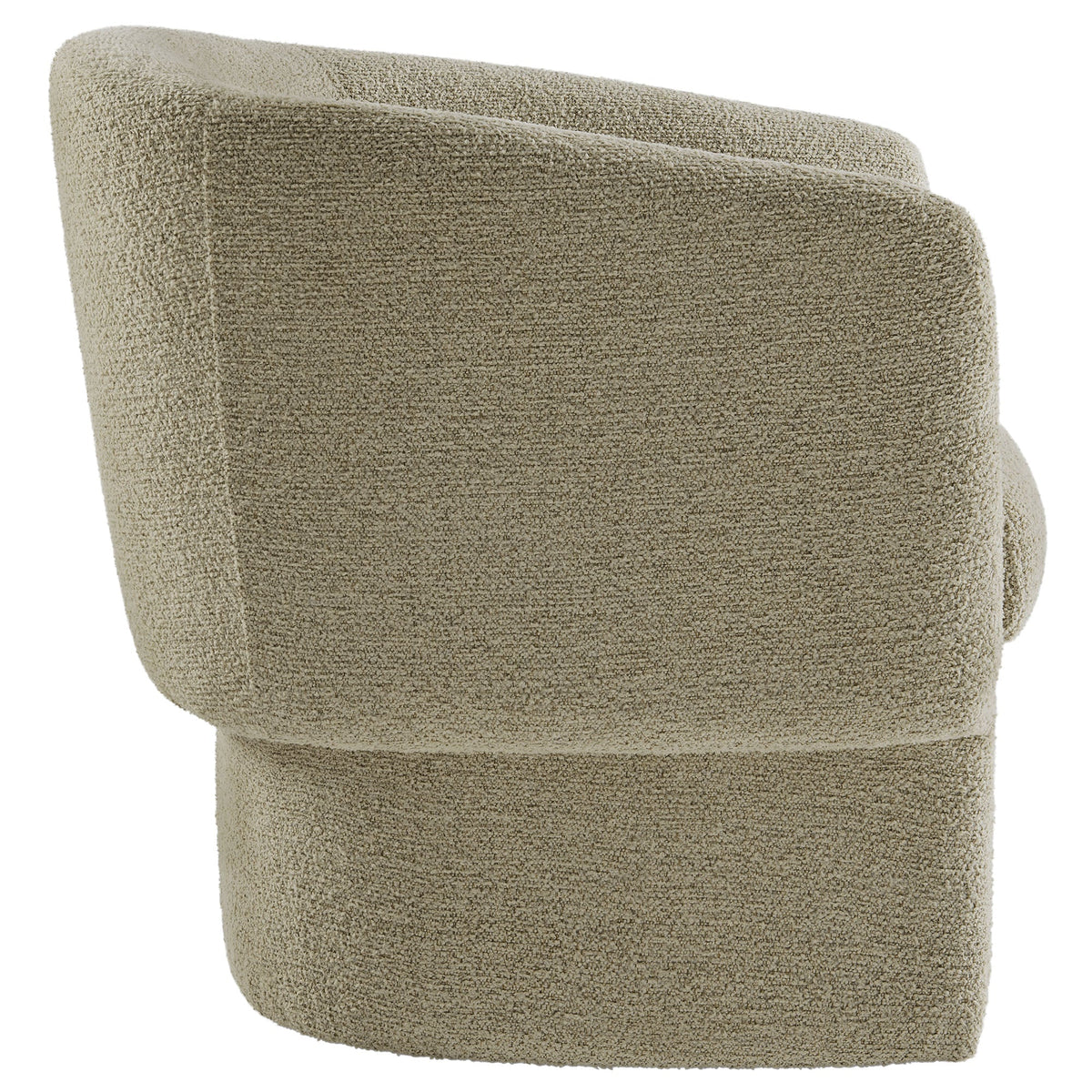 Muse Boucle Fabric Barrel Accent Chair beige boucle upholstery curved silhouette by Modway on Tampa Home & Garden Store