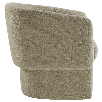 Muse Boucle Fabric Barrel Accent Chair beige boucle upholstery curved silhouette by Modway on Tampa Home & Garden Store