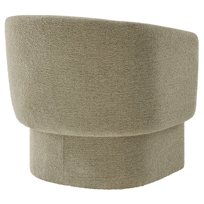 Muse Boucle Fabric Barrel Accent Chair beige boucle upholstery by Modway curved barrel on Tampa Home & Garden Store