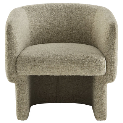 Muse Boucle Fabric Barrel Accent Chair beige textured armchair on Tampa Home & Garden Store