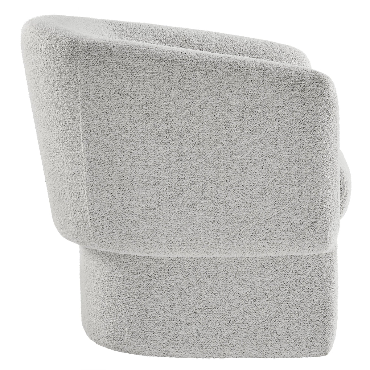 Muse Boucle Fabric Barrel Accent Chair by Modway gray boucle upholstery close-up on Tampa Home & Garden Store
