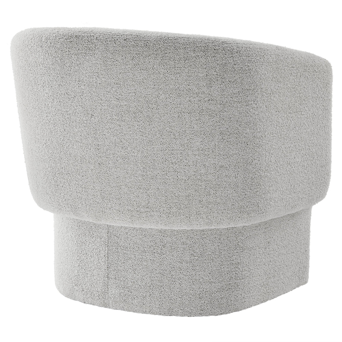 Muse Boucle Fabric Barrel Accent Chair in light gray boucle fabric by Modway on Tampa Home & Garden Store