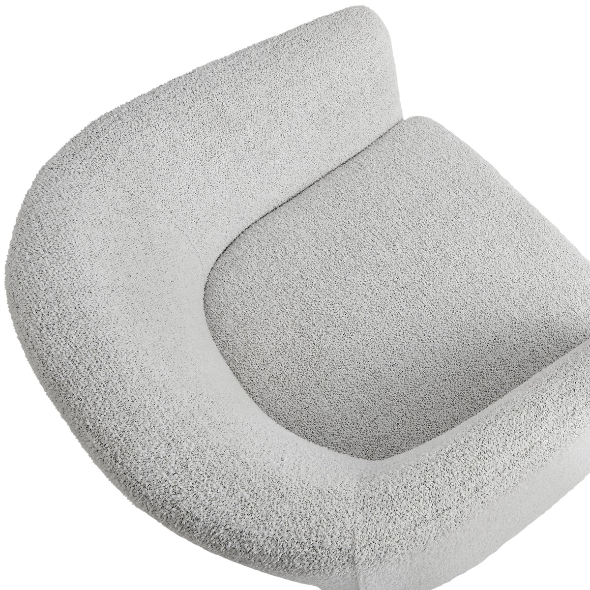 Muse Boucle Fabric Barrel Accent Chair by Modway in light gray boucle upholstery on Tampa Home & Garden Store