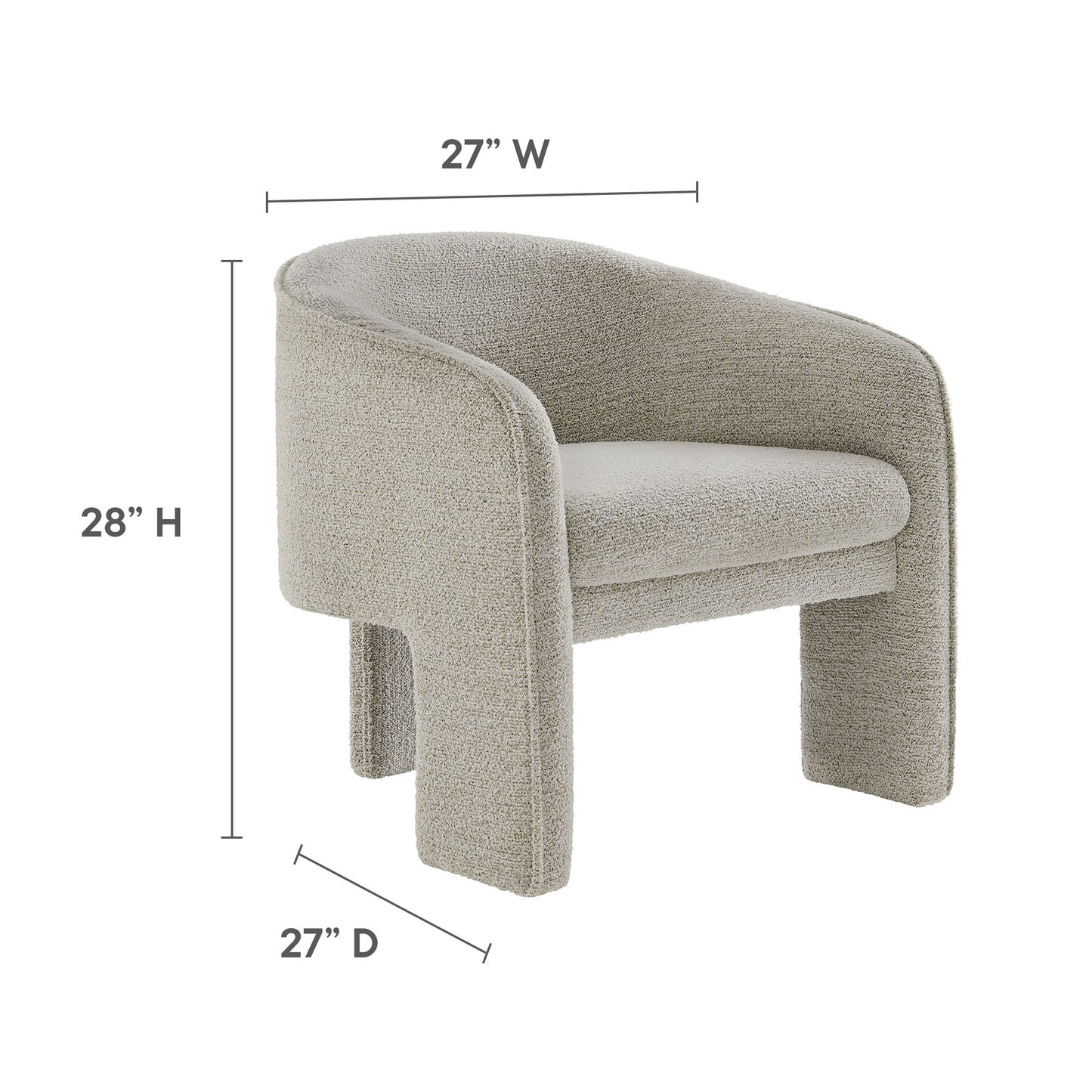 Greer Boucle Upholstered Accent Chair by Modway