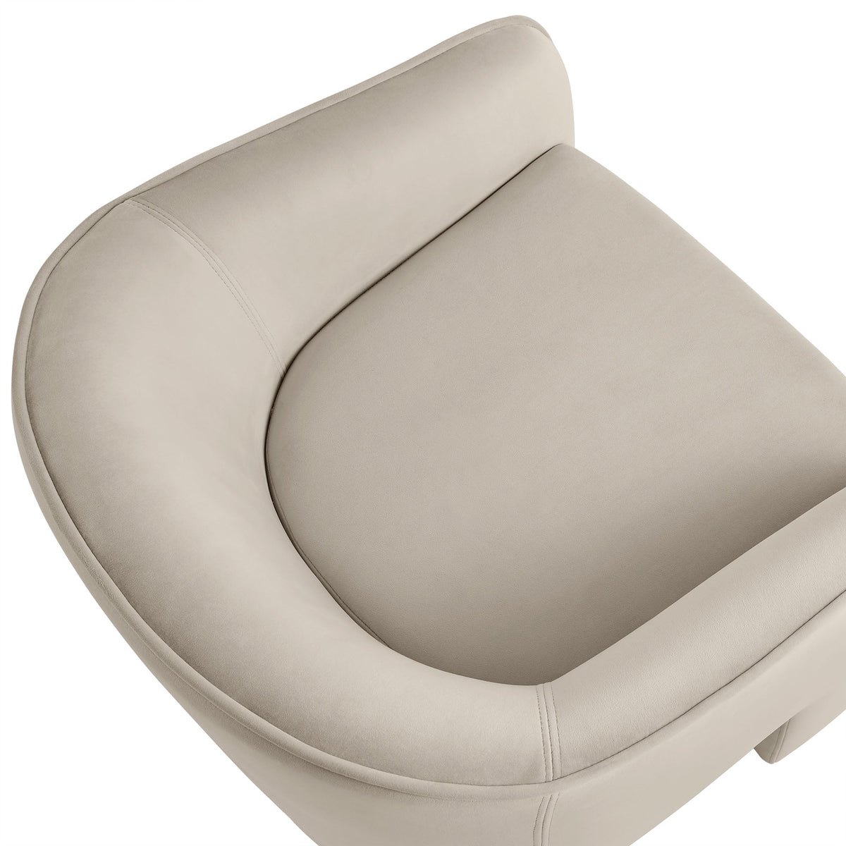 Greer Performance Velvet Upholstered Accent Armchair beige with curved arms by Modway on Tampa Home & Garden Store
