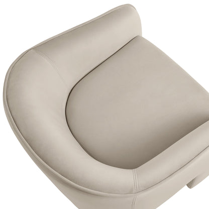 Greer Performance Velvet Upholstered Accent Armchair beige with curved arms by Modway on Tampa Home & Garden Store