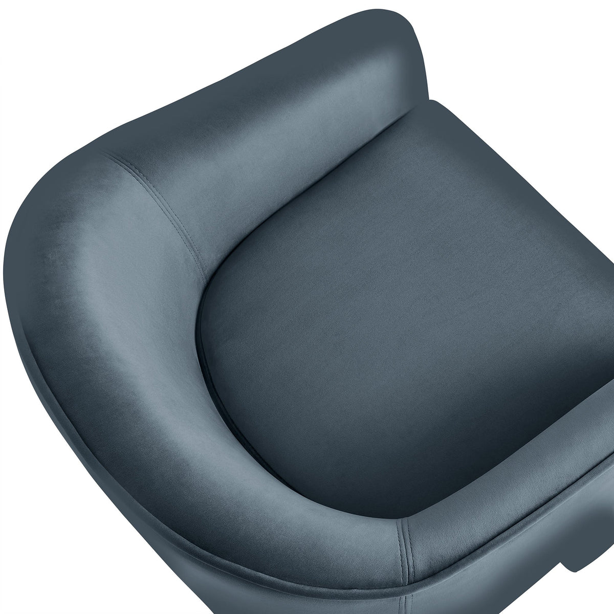 Greer performance velvet upholstered accent armchair, blue velvet fabric, curved arms by Modway on Tampa Home & Garden Store