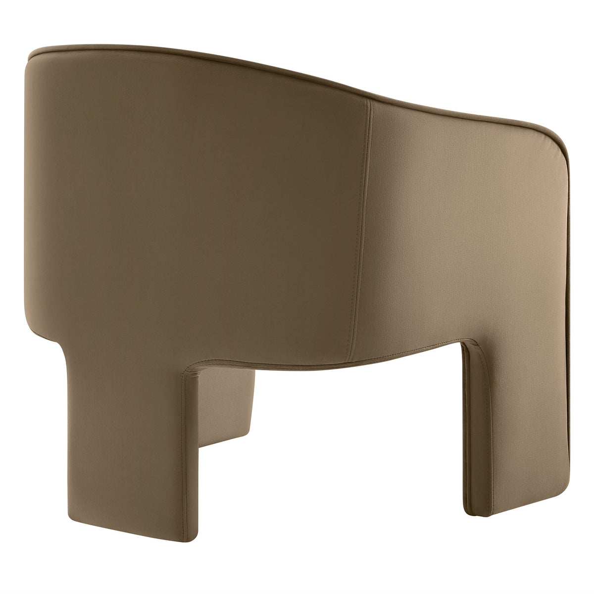 Greer Performance Velvet Upholstered Accent Armchair, taupe velvet, curved back by Modway on Tampa Home & Garden Store