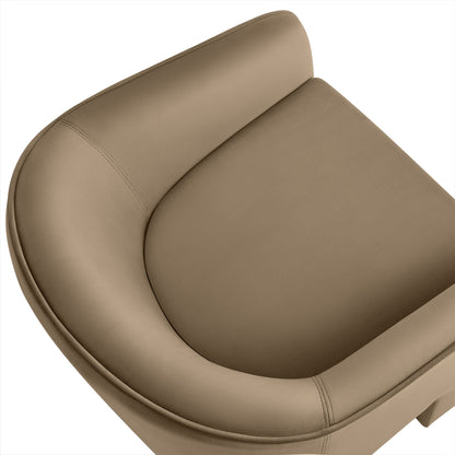 Greer Performance Velvet Upholstered Accent Armchair tan beige velvet by Modway curved on Tampa Home & Garden Store