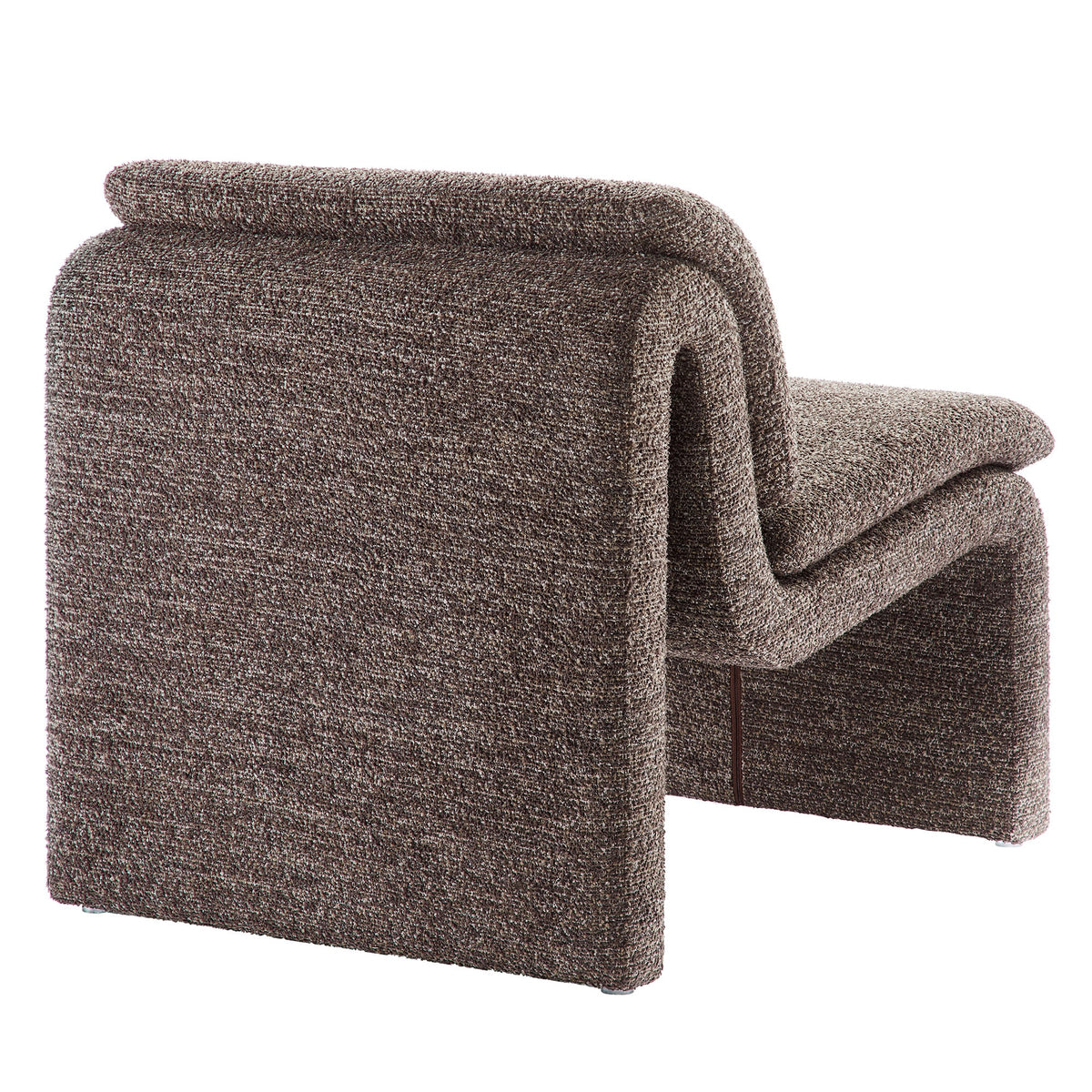 Lume Bouclé Upholstered Armless Accent Chair brown boucle fabric by Modway on Tampa Home & Garden Store