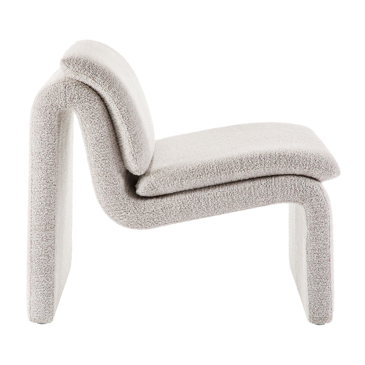 Lume Boucle Upholstered Armless Accent Chair by Modway, beige fabric on Tampa Home & Garden Store