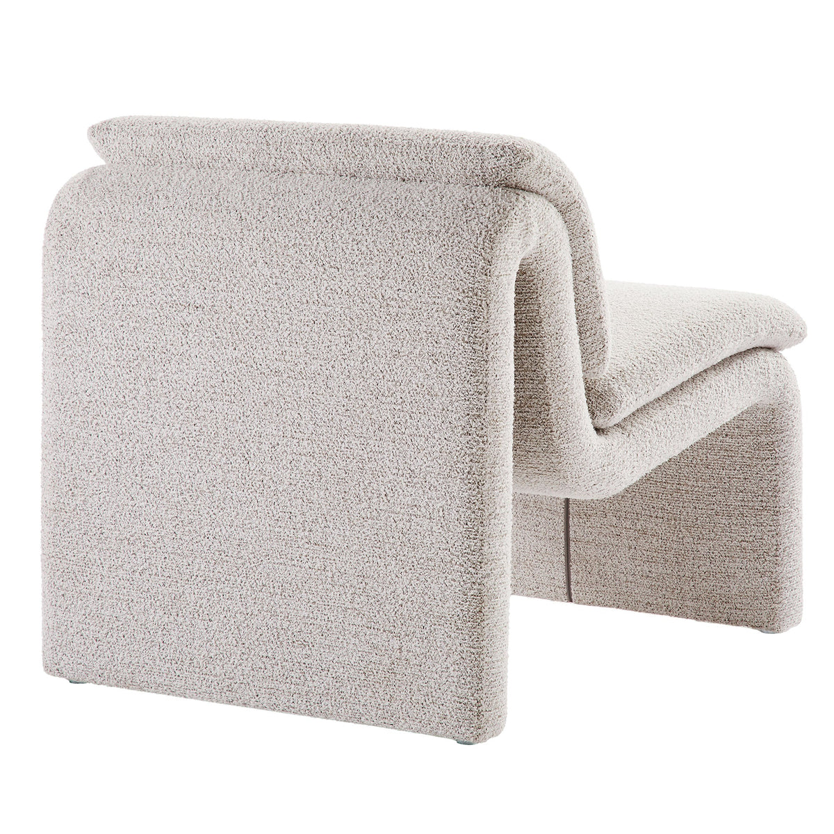 Lume Boucle Upholstered Armless Accent Chair beige boucle fabric by HouseOfZazla on Tampa Home & Garden Store