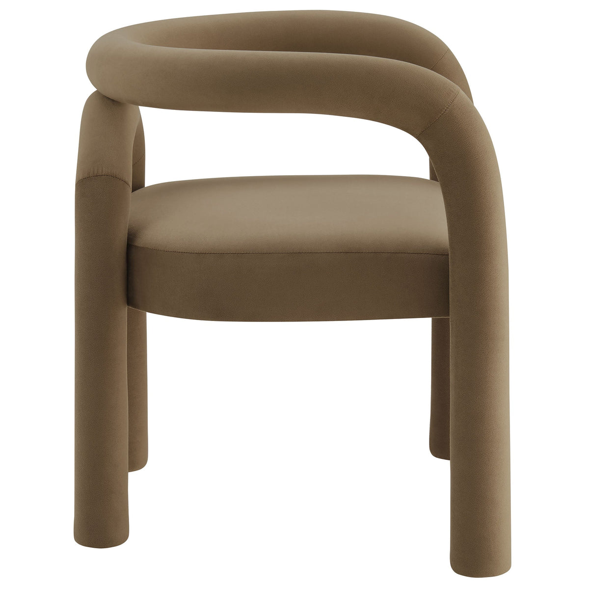 Astrid Performance Velvet Dining Chair taupe velvet with curved arms by Modway on Tampa Home & Garden Store