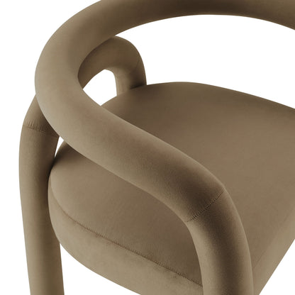 Astrid Performance Velvet Dining Chair by Modway, taupe velvet upholstery on Tampa Home & Garden Store