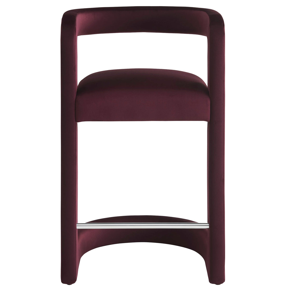 Winslow Performance Velvet Counter Stool by Modway burgundy velvet with chrome footrest HouseOfZazla on Tampa Home & Garden Store
