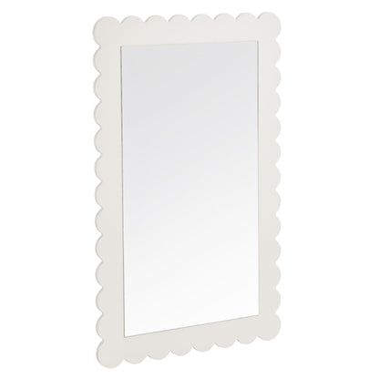 Emmeline Scalloped Rectangle Wall Mirror with ivory frame by Modway on Tampa Home & Garden Store