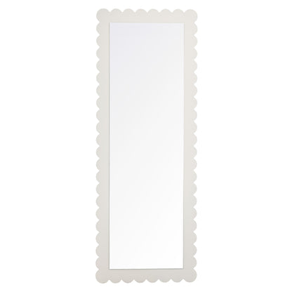 Emmeline Scalloped Rectangle Floor Mirror by Modway in cream scalloped frame on Tampa Home & Garden Store