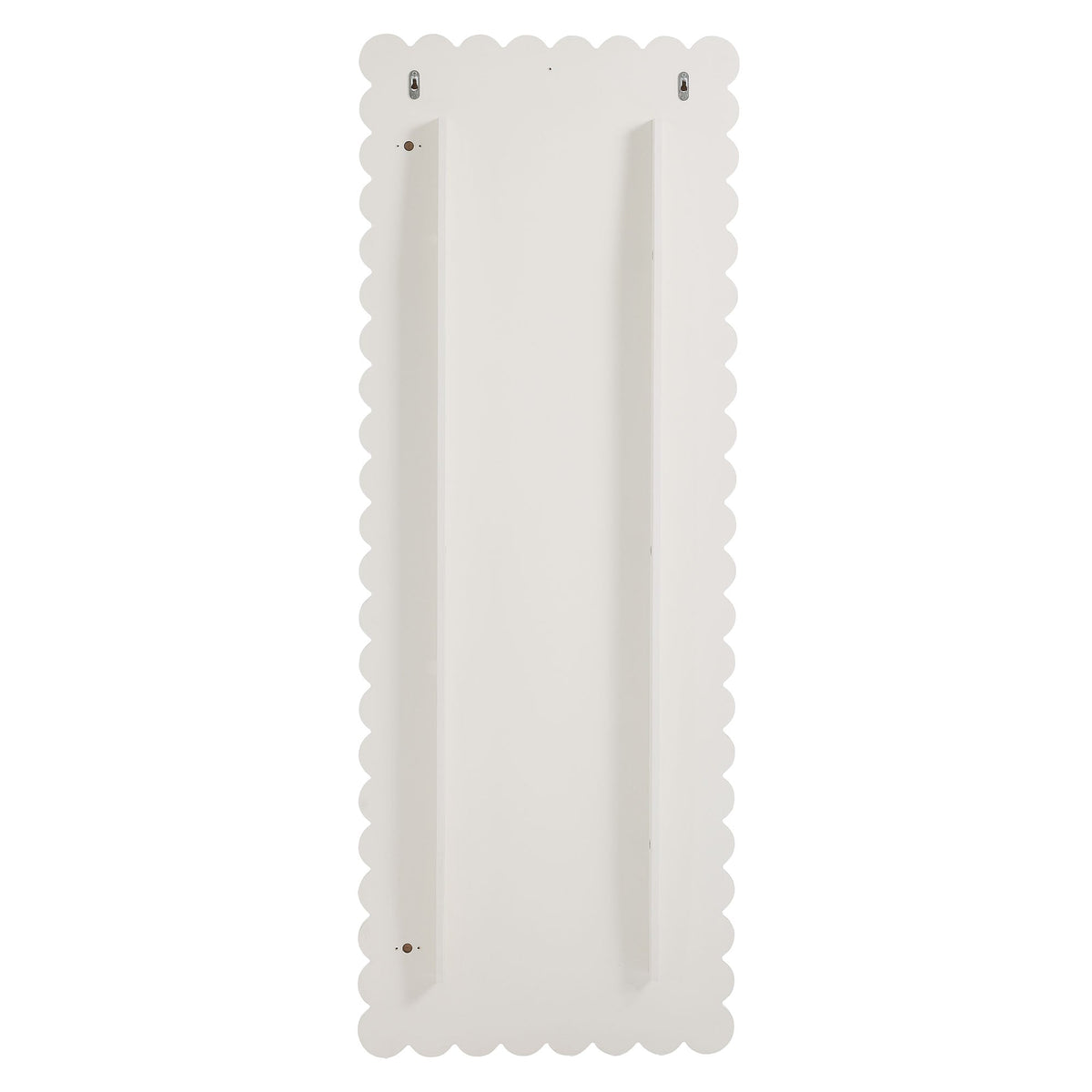Emmeline Scalloped Rectangle Floor Mirror white frame decorative mirror HouseOfZazla on Tampa Home & Garden Store