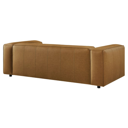 Auren upholstered vegan leather sofa in tan by Modway for HouseOfZazla on Tampa Home & Garden Store