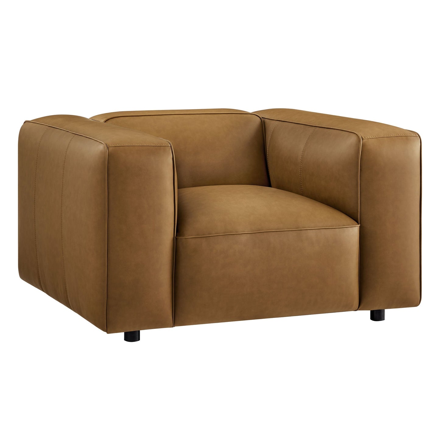 Auren Vegan Leather Modular Armchair with Modway