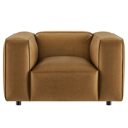 Auren Vegan Leather Modular Armchair with Modway