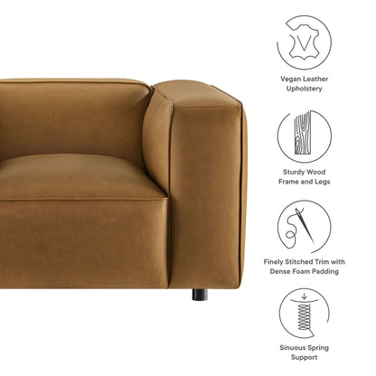 Auren Vegan Leather Modular Armchair with Modway