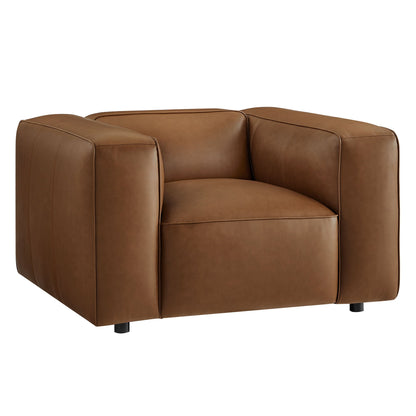 Auren Vegan Leather Modular Armchair with Modway