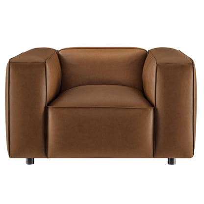 Auren Vegan Leather Modular Armchair with Modway
