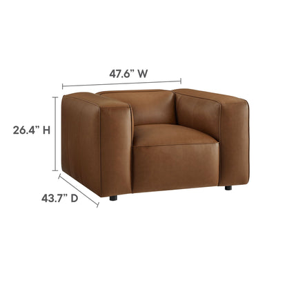 Auren Vegan Leather Modular Armchair with Modway