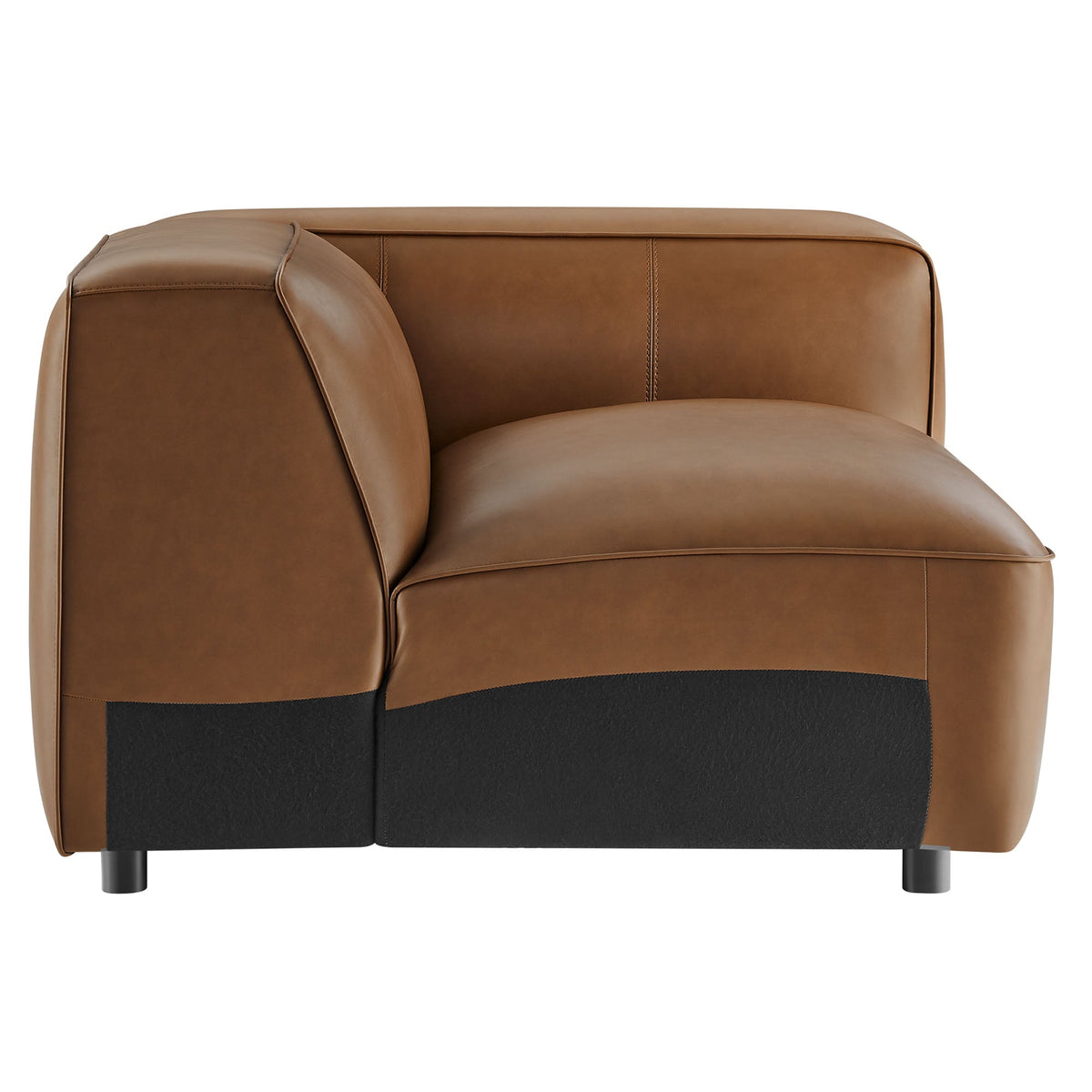 Auren Upholstered Vegan Leather Right Armchair, brown modular sofa by Modway on Tampa Home & Garden Store
