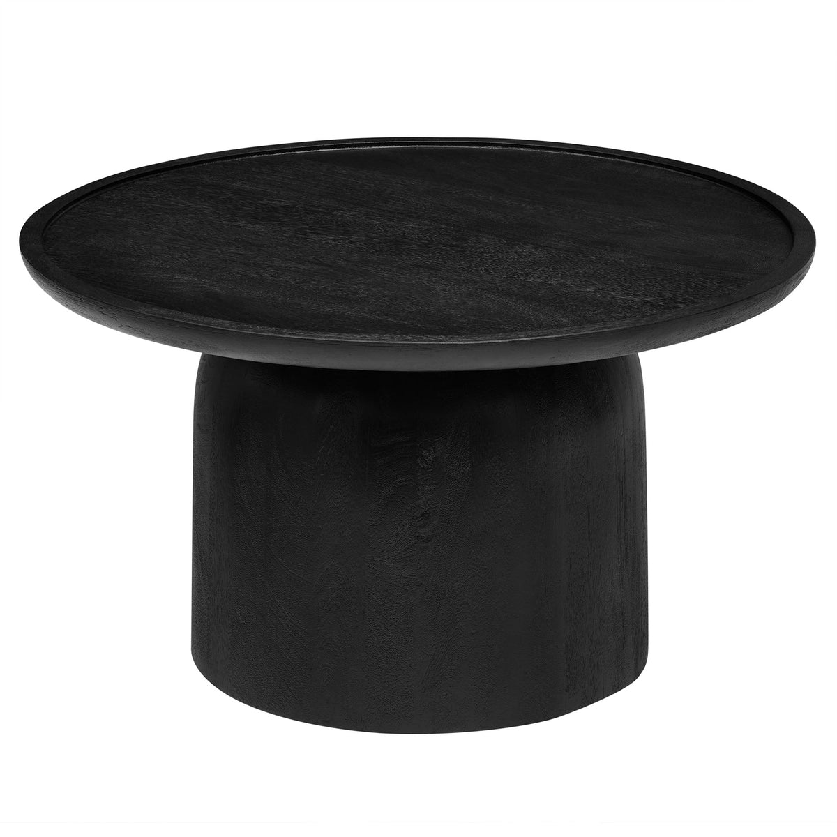 Holloway 30in Round Mango Wood Coffee Table by Modway, black finish on Tampa Home & Garden Store