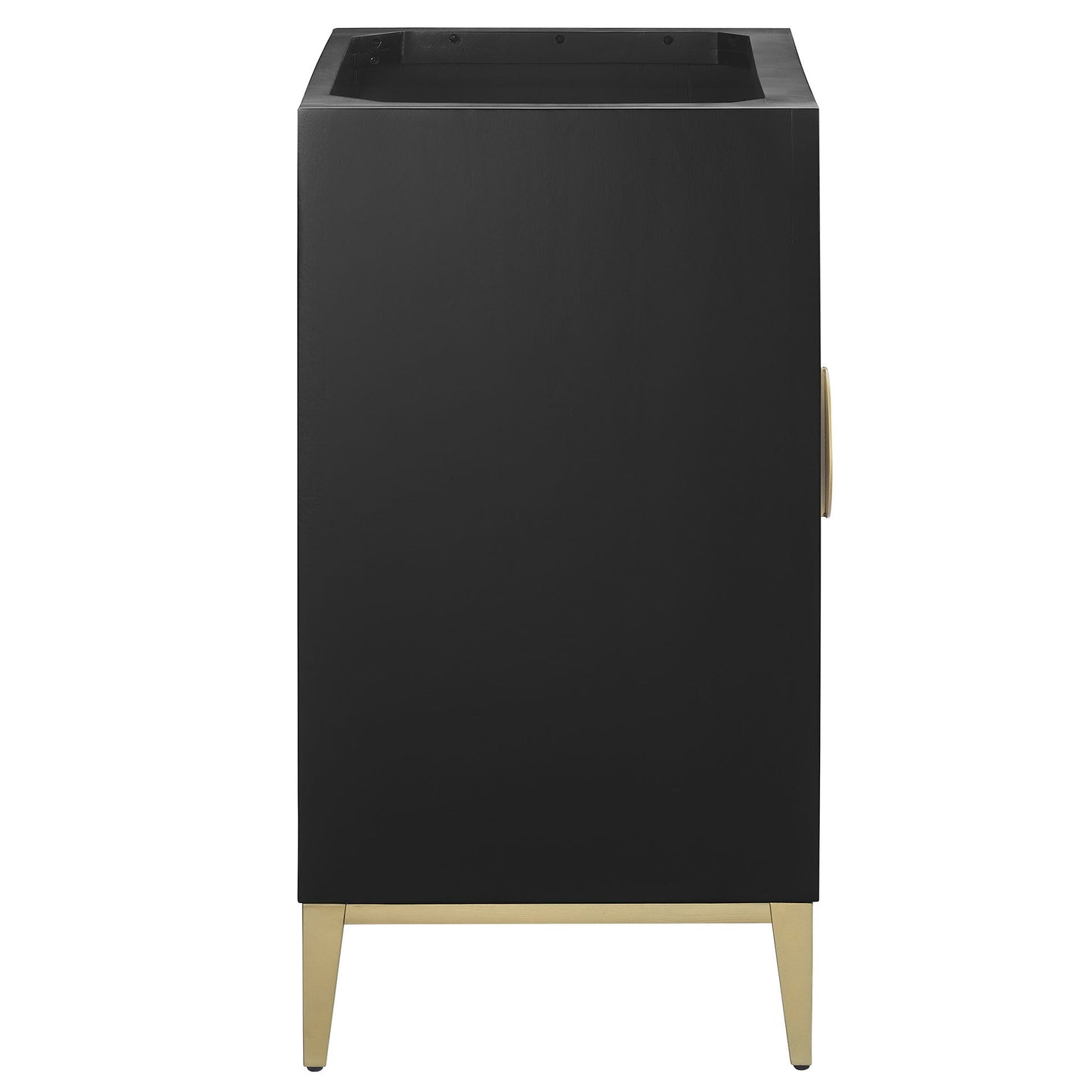 Beau 24-inch bathroom vanity cabinet in black with gold legs by HouseOfZazla on Tampa Home & Garden Store