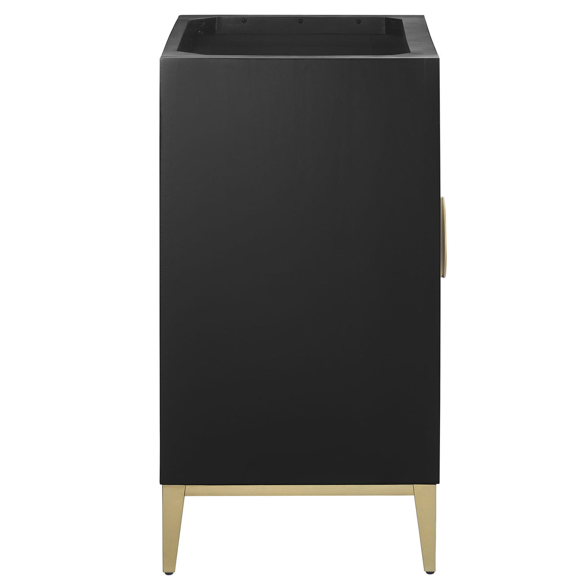 Beau 24-inch bathroom vanity cabinet in black with gold legs by HouseOfZazla on Tampa Home & Garden Store