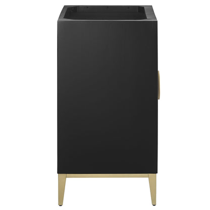 Beau 24-inch bathroom vanity cabinet in black with gold legs by HouseOfZazla on Tampa Home & Garden Store