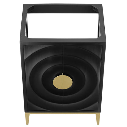 Beau 24in bathroom vanity cabinet black with gold hardware and legs HouseOfZazla bathroom suite on Tampa Home & Garden Store