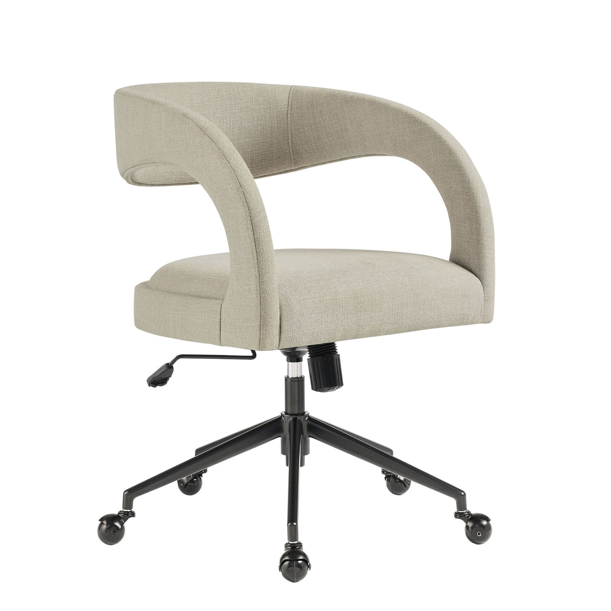 Pinnacle upholstered office chair beige fabric curved armrests by Modway on Tampa Home & Garden Store