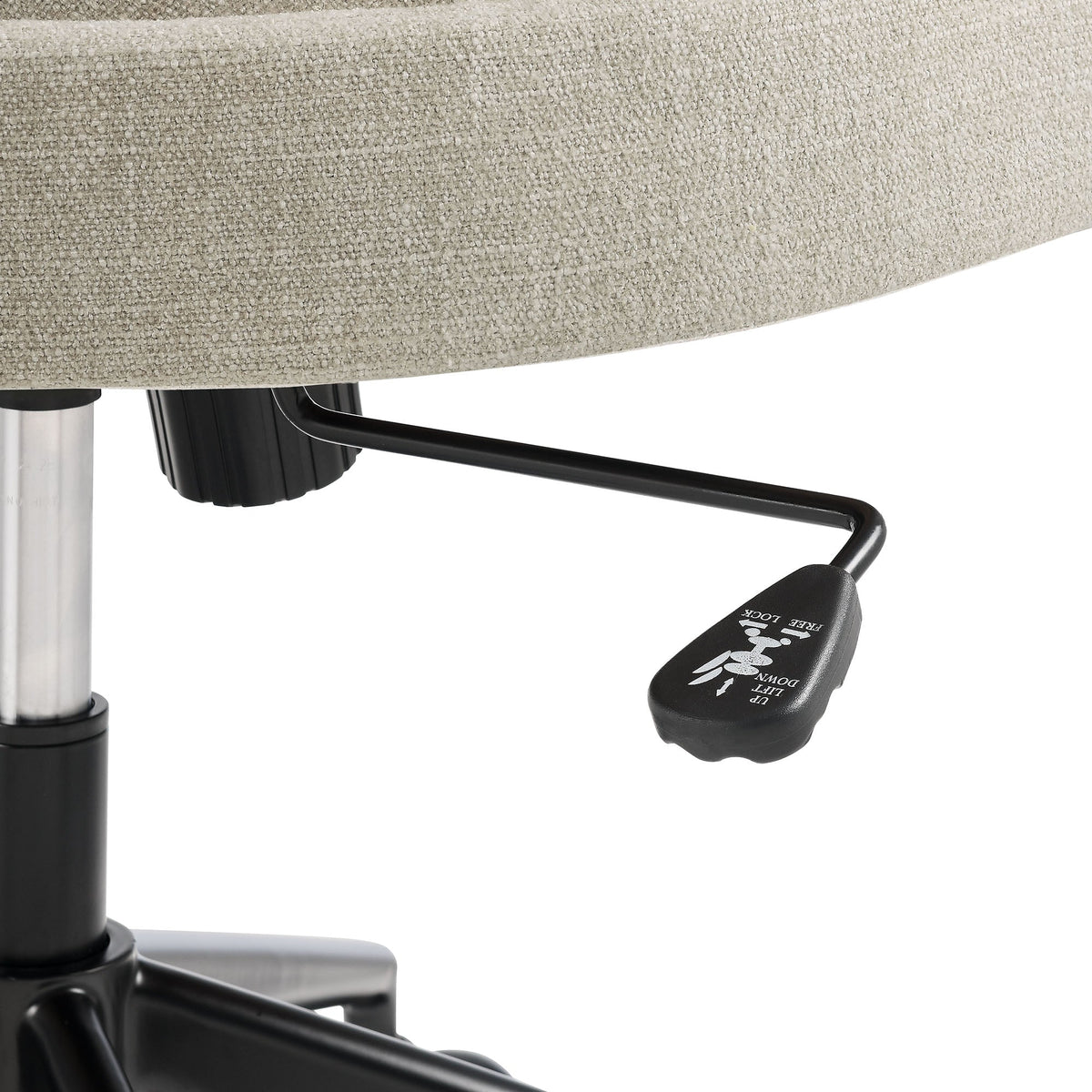 Pinnacle Upholstered Office Chair beige fabric with chrome base on Tampa Home & Garden Store