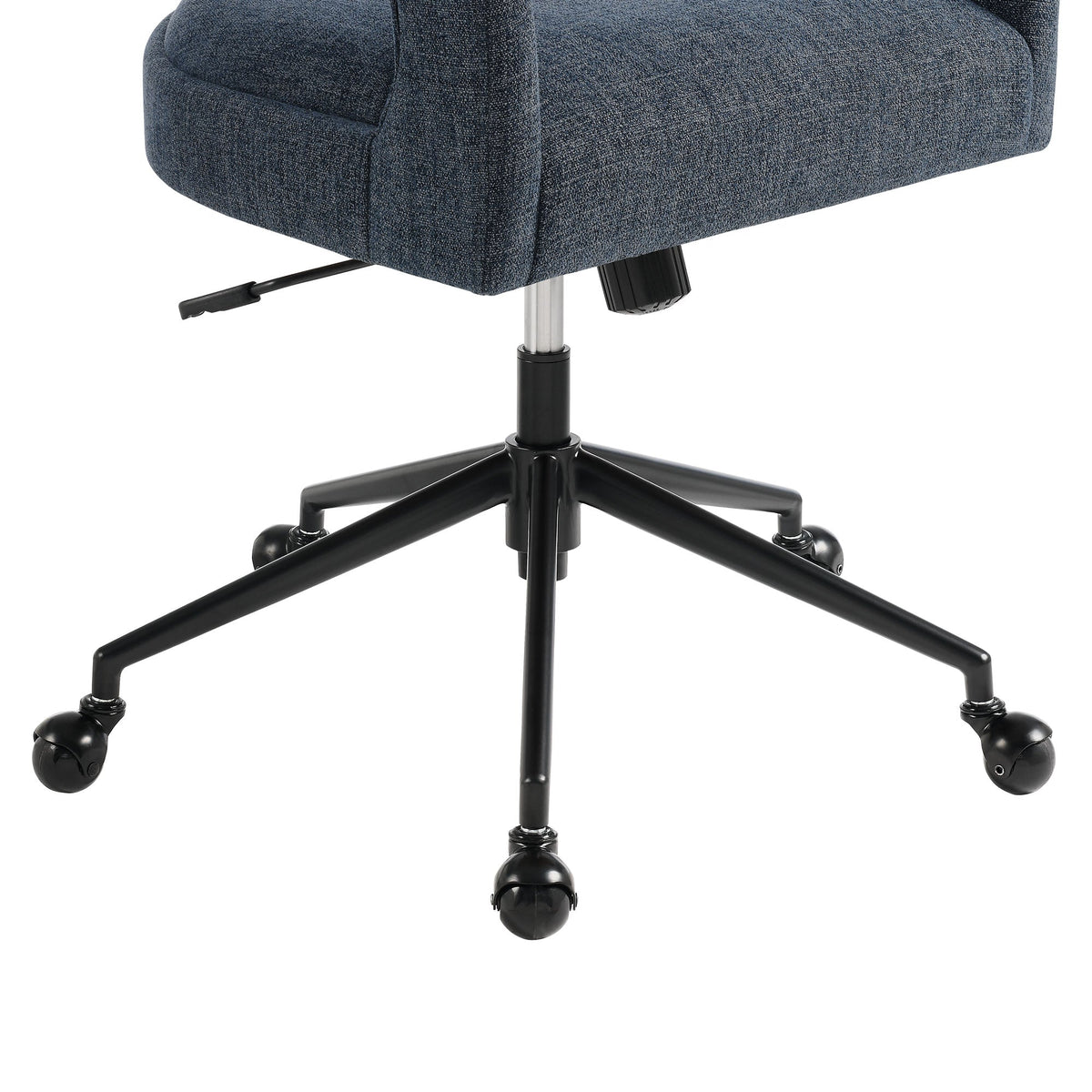 Pinnacle Upholstered Office Chair by Modway, blue-gray fabric, gas lift, black 5-star base on Tampa Home & Garden Store