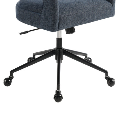Pinnacle Upholstered Office Chair by Modway, blue-gray fabric, gas lift, black 5-star base on Tampa Home & Garden Store