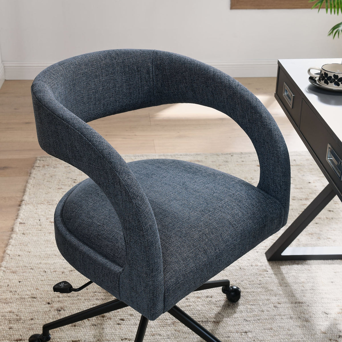 Pinnacle Upholstered Office Chair blue textured fabric by Modway on Tampa Home & Garden Store