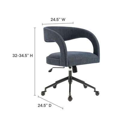 Pinnacle Upholstered Office Chair by Modway in dark gray fabric with adjustable height on Tampa Home & Garden Store