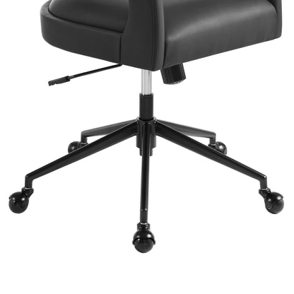 Pinnacle vegan leather office chair by Modway, with chrome lift and five star base on Tampa Home & Garden Store